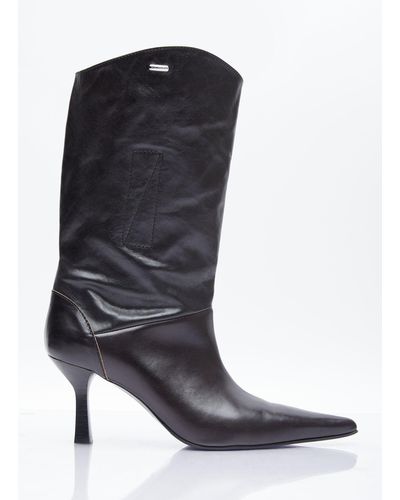 Our Legacy Envelope Leather Boots - Black