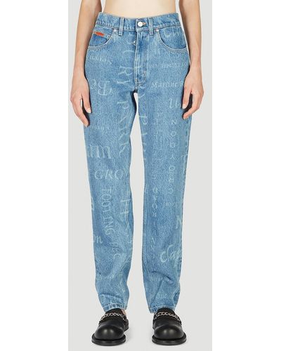 MARTINE ROSE MONOGRAM SLIM JEANS – Baltini