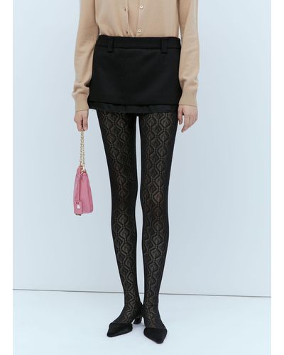 Miu Miu Velour Mini Skirt - Black
