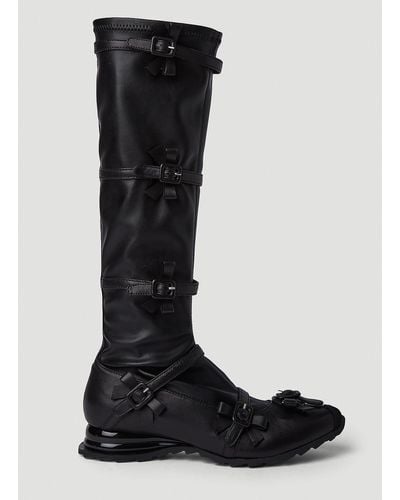 Kiko Kostadinov Ribbon High Boots - Black