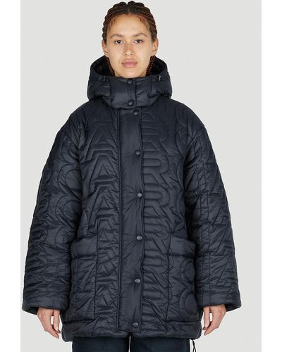 Marc Jacobs Monogram Quilted Puffer Coat - Blue