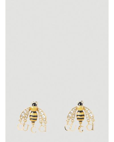 Gucci Bee Stud Earrings - Metallic