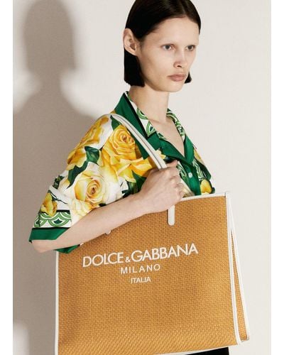 Dolce & Gabbana Large Logo Tote Bag - Brown