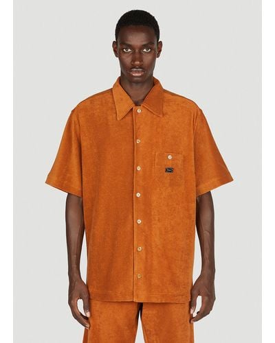 Dolce & Gabbana Towelling Short Sleeve Shirt - Orange