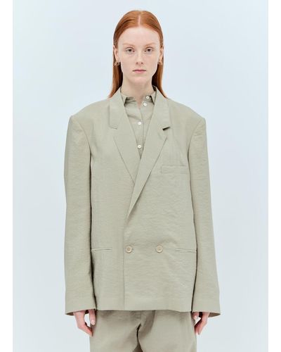 Lemaire Double-breasted Workwear Jacket - Green