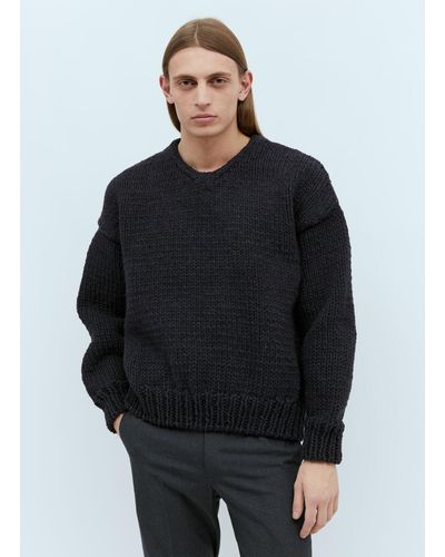 Visvim Amplus V-neck Sweater - Black