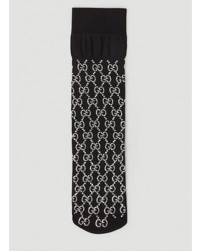 Gucci Diamond Monogram Socks - Black