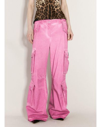 Dolce & Gabbana Cotton Cargo Pants - Pink