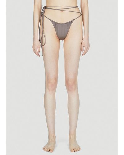 Saint Laurent Strappy Bikini Briefs - Natural