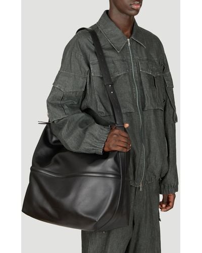 Dries Van Noten Leather Crossbody Bag - Grey