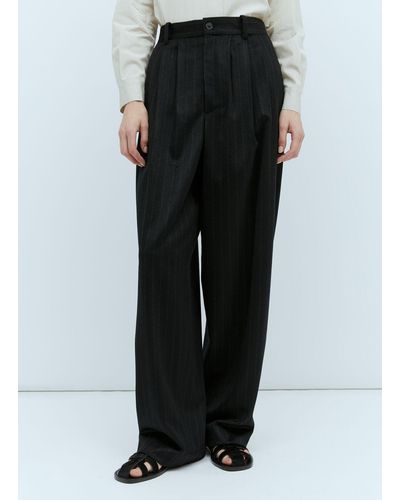 The Row Rufos Cashmere Pants - Black