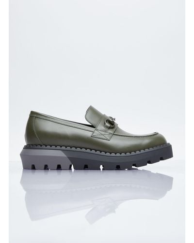 Gucci Horsebit Leather Loafers - Grey