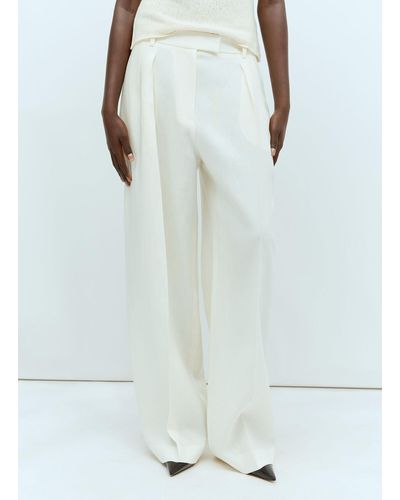 The Row Antone Linen Trousers - White