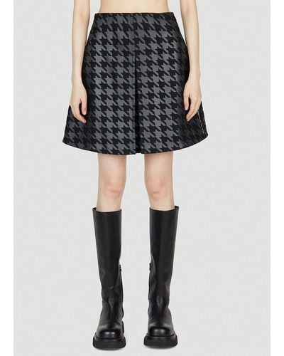 7 MONCLER FRAGMENT Houndstooth Mini Skirt - Black