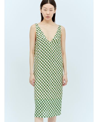 Dries Van Noten Debbie Embellished Dress - Green