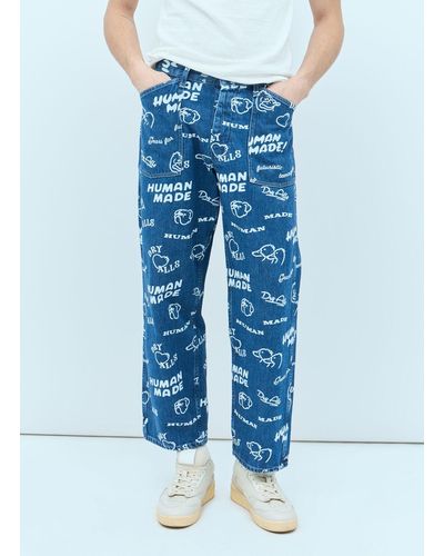 Human Made Printed Jeans - Blue