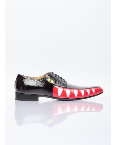 Walter Van Beirendonck Crocodile Lace-up Shoes - White