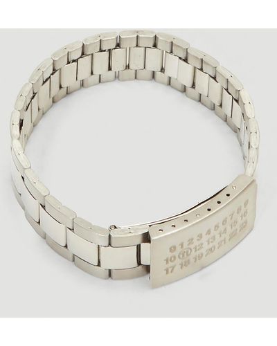 Maison Margiela Watch Strap Silver Bracelet - Metallic