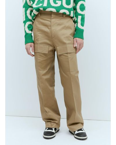 Gucci Wide-leg Cotton Cargo Trousers - Green