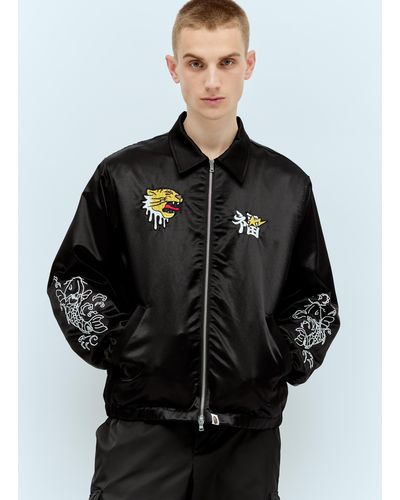 A Bathing Ape Souvenir Satin Jacket - Black