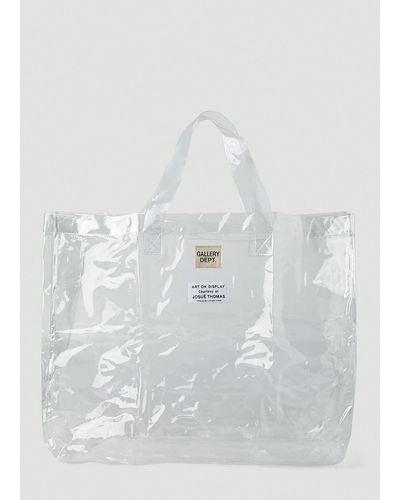 GALLERY DEPT. Recycle Transparent Large Tote Bag - White