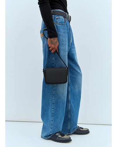 Gucci Gg Rubber-effect Shoulder Bag - Blue