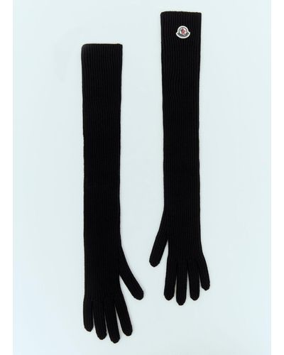 Moncler Wool Knit Gloves - Black