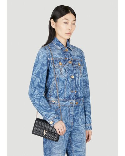 Versace Woman Shoulder Bags One Size - Blue