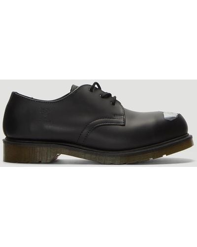 Raf Simons X Dr. Martens Exposed Steel Toe Shoes In Black