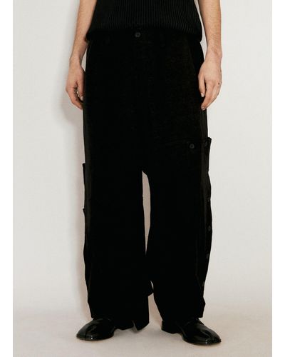 Yohji Yamamoto Z-deco Wide Trousers - Black