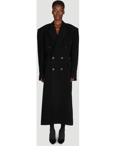 Balenciaga Cinched Coat - Black