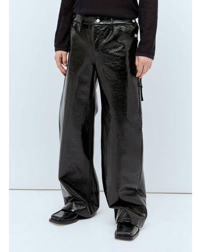 Courreges Sailor Vinyl Pants - Black