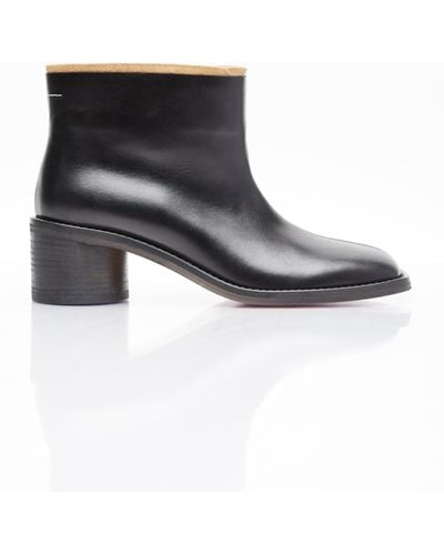 MM6 by Maison Martin Margiela Anatomic Ankle Boots - Black