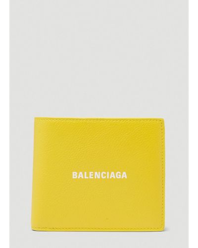 Balenciaga Cash Square Fold Wallet - Yellow