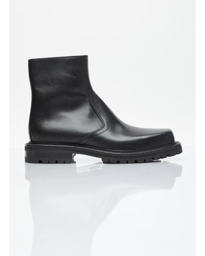 Dries Van Noten Leather Chelsea Boots - Black
