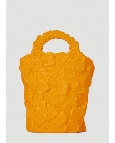 ESTER MANAS Beach Bucket Handbag - Orange