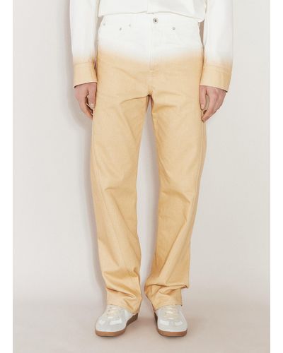 Lanvin Gradient-effect Twisted Jeans - Natural