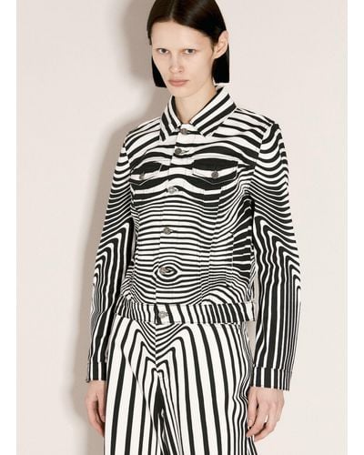 Jean Paul Gaultier Body Morphing Digital Print Jacket - White