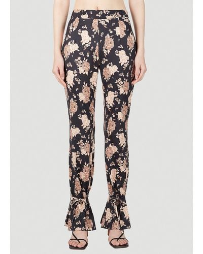 ROKH Floral Trousers - Black
