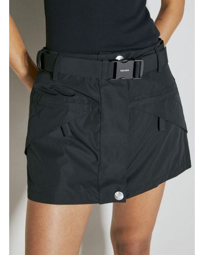 Prada Utility Mini Skirt - Black