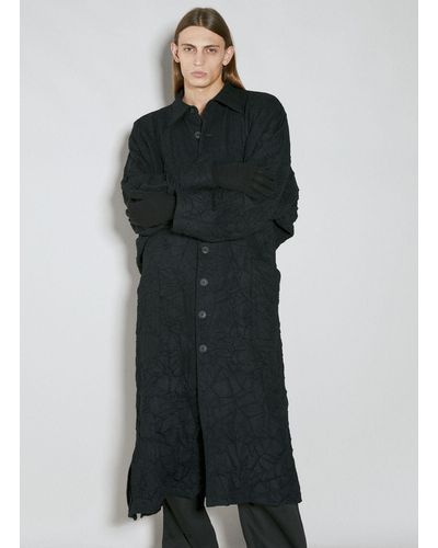 Yohji Yamamoto Wrinkled Coat - Black