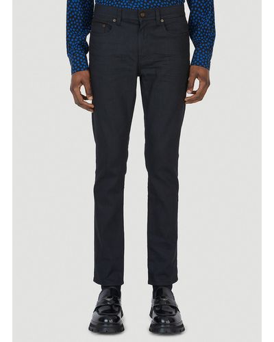 Saint Laurent Five-pocket Skinny Jeans - Black
