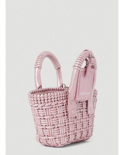 Balenciaga Bistro Xs Basket Tote Bag - Pink