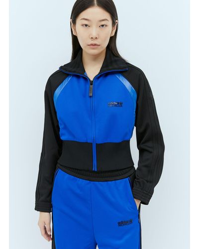 Moncler x adidas Originals Zip Up Cropped Sweatshirt - Blue