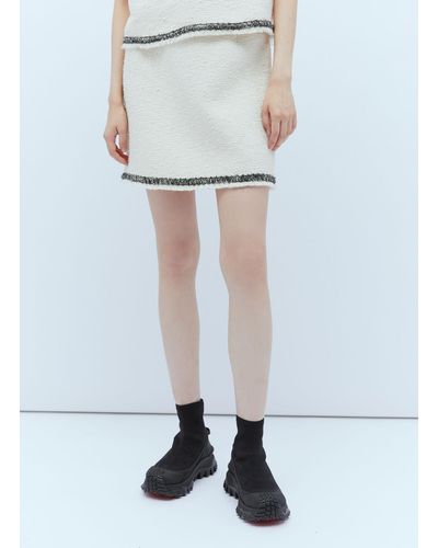 Moncler Tweed Mini Skirt - White