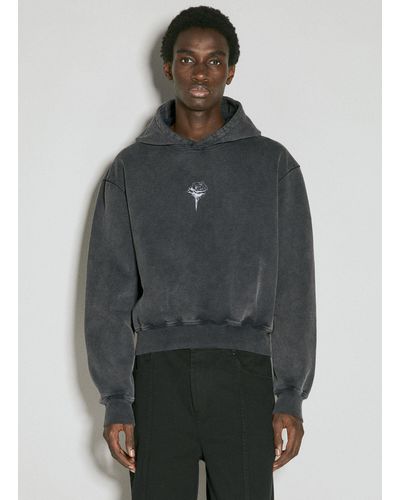 Han Kjobenhavn Rose Cropped Hooded Sweatshirt - Grey