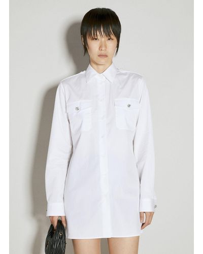 Prada Classic Shirt With Embellished Buttons - White