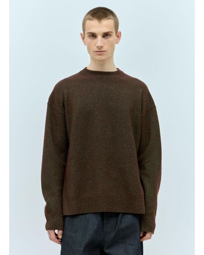 Jil Sander Oversized Wool-blend Jumper - Brown