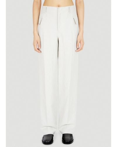 DURAZZI MILANO Cargo Tailored Trousers - White