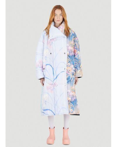 Rave Review Betty Upcycled Duvet Coat - Blue